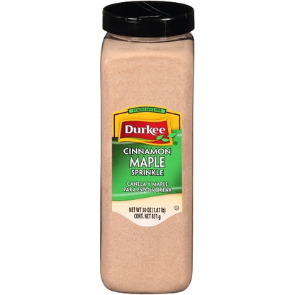Durkee Cinnamon Maple Sprinkle, 6 x 30 oz Case - Pantry Ingredients