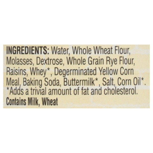 B&M Bread Bright and Mellow Brown Bread Raisins, 12 x 16 oz Case - Breads, Rolls & Buns