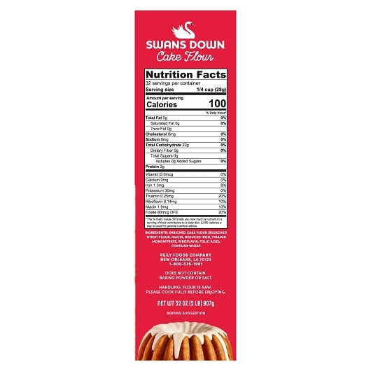 Swans Down Regular CAKE FLOUR, 8 x 32 oz Case - DOT product image 7