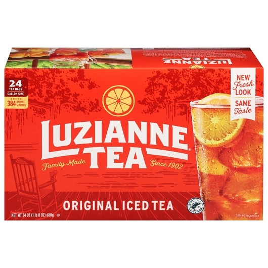 Luzianne Iced Tea Gallon Size, 4 x 24 ct Case - Coffee & Tea