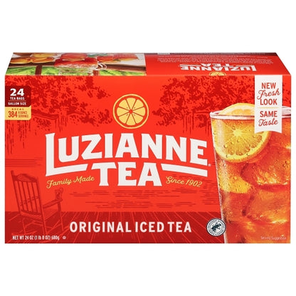 Luzianne Iced Tea Gallon Size, 4 x 24 ct Case - Coffee & Tea