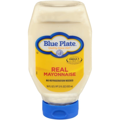 Blue Plate Easy Squeeze Mayonnaise, 12 x 18 oz Case - Condiments & Sauces