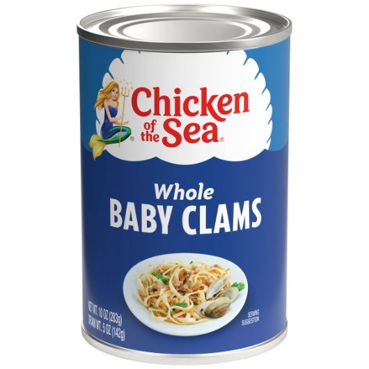Chicken Of The Sea Whole Baby Clams, 12 x 10 oz Case - Meat, Poultry & Seafood