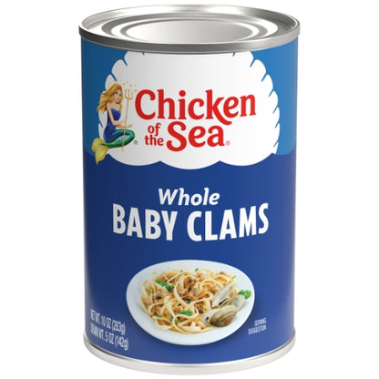 Chicken Of The Sea Whole Baby Clams, 12 x 10 oz Case - Meat, Poultry & Seafood