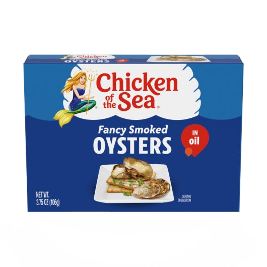 Chicken Of The Sea Smoked Oysters In Oil, 18 x 3.75 oz Case - Meat, Poultry & Seafood