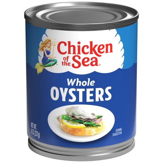 Chicken Of The Sea Whole Oysters, 12 x 8 oz Case - Meat, Poultry & Seafood