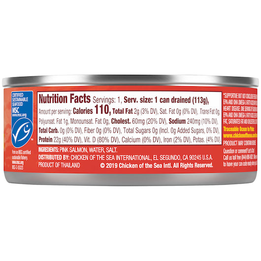 Chicken Of The Sea Skinless Boneless Pink Salmon, 24 x 5 oz Case - DOT product image 4