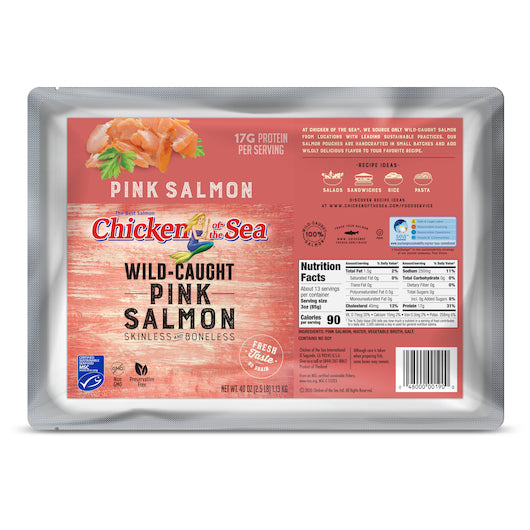 Chicken Of The Sea Skinless Boneless Pink Salmon Pouch, 6 x 40 oz Case - DOT product image 2