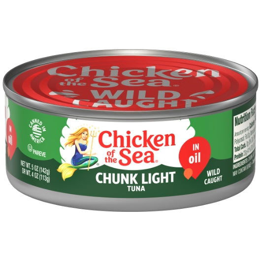 Chicken Of The Sea Chunk Light Tuna In Oil, 24 x 5 oz Case - Meat, Poultry & Seafood