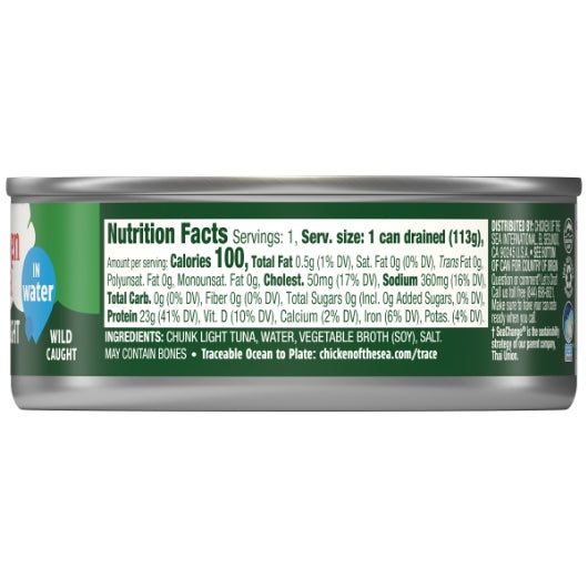 Chicken Of The Sea Chunk Light Tuna In Water, 48 x 5 oz Case - DOT product image 3