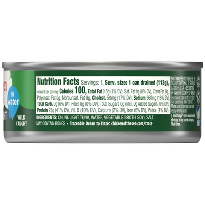 Chicken Of The Sea Chunk Light Tuna In Water, 48 x 5 oz Case - DOT product image 3