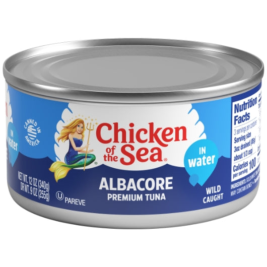 Co Solid White Solid Albacore Tuna In Water, 24 x 12 oz Case - Meat, Poultry & Seafood
