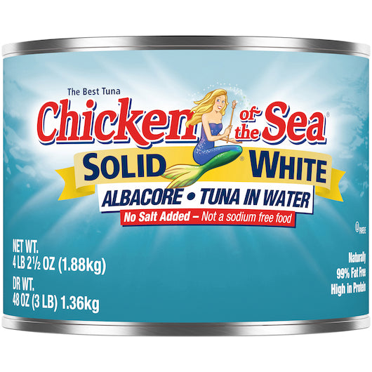 Tuna Chunk White Low Sodium Solid Albacore Tuna In Water, 6 x 66.5 oz Case - DOT product image 2