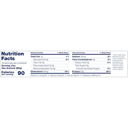 Tuna Chunk White Low Sodium Solid Albacore Tuna In Water, 6 x 66.5 oz Case - DOT product image 7