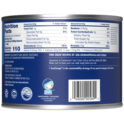 Chicken Of The Sea Solid White Albacore Tuna In Water, 6 x 66.5 oz Case - DOT product image 3