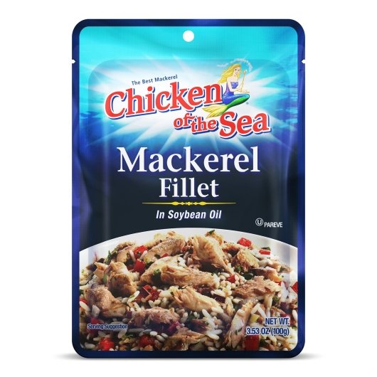 Chicken Of The Sea Mackerel Soy Oil Pouch, 24 x 3.53 oz Case - Pantry Ingredients