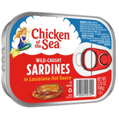 Chicken Of The Sea Sardines In Louisiana Hot Sauce Canned, 18 x 3.75 oz Case - DOT product image 2