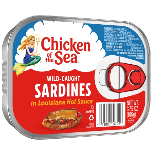 Chicken Of The Sea Sardines In Louisiana Hot Sauce Canned, 18 x 3.75 oz Case - DOT product image 2