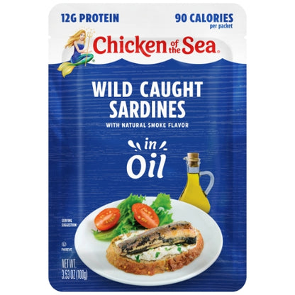 Chicken Of The Sea Sardines In Oil Pouch, 36 x 3.53 oz Case - DOT product image 3