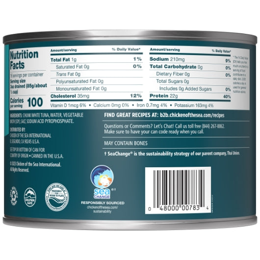 Chunk Albacore White Chunk Albacore Tuna In Water, 6 x 66.5 oz Case - DOT product image 3