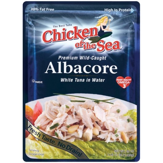 Pouch Prime Albacore White Albacore Tuna Chunks, 6 x 43 oz Case - Meat, Poultry & Seafood