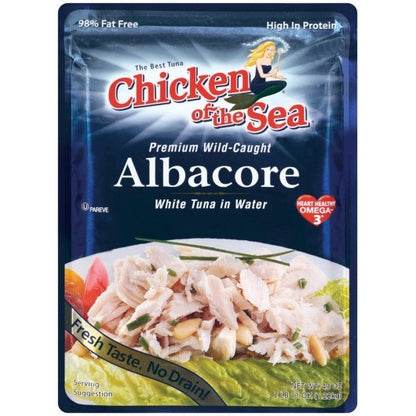 Pouch Prime Albacore White Albacore Tuna Chunks, 6 x 43 oz Case - Meat, Poultry & Seafood