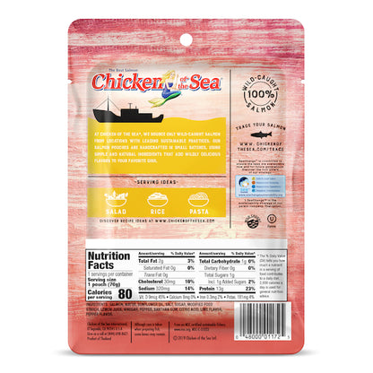Chicken Of The Sea Skinless Boneless Pink Salmon In Lemon Pepper Pouch, 12 x 2.5 oz Case - DOT product image 4