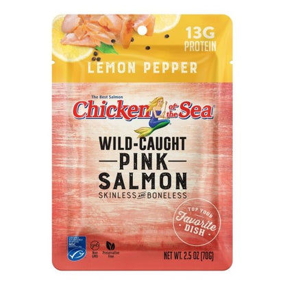 Chicken Of The Sea Skinless Boneless Pink Salmon In Lemon Pepper Pouch, 12 x 2.5 oz Case - DOT product image 5