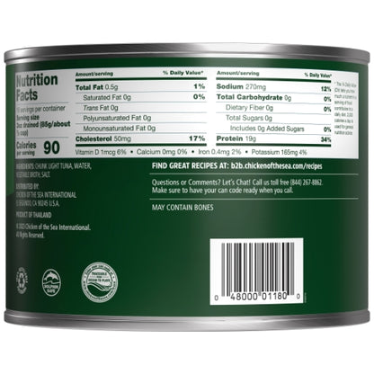 Chicken Of The Sea Tonggol Light Tuna In Water, 6 x 66.5 oz Case - DOT product image 3