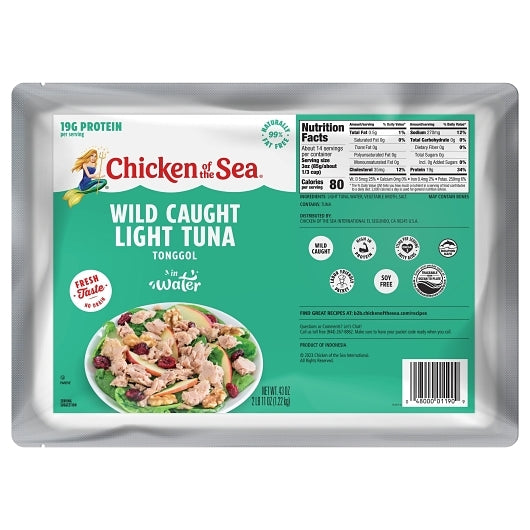 Chicken Of The Sea Tonggol Light Tuna Pouch, 6 x 43 oz Case - Meat, Poultry & Seafood