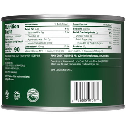 Chicken Of The Sea Imported Chunk Light Tuna in Water, 6 x 66.5 oz Case - DOT product image 3