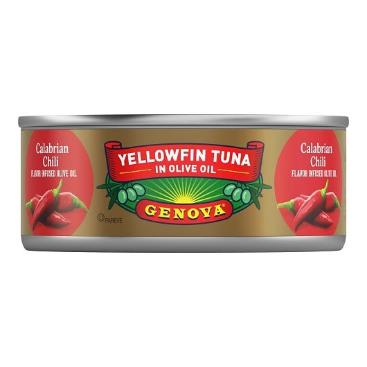Genova Solid Light Yellowfin Tuna In Calabrian Chili Olive Oil, 12 x 5 oz Case - DOT product image 2