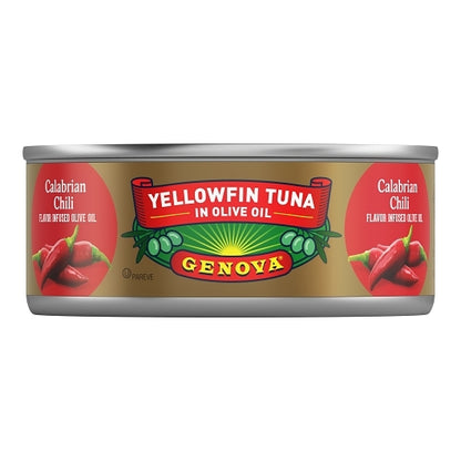 Genova Solid Light Yellowfin Tuna In Calabrian Chili Olive Oil, 12 x 5 oz Case - DOT product image 2