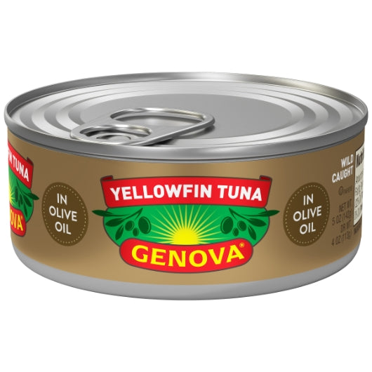 Genova Yellowfin Tuna In Olive Oil, 24 x 5 oz Case - Condiments & Sauces