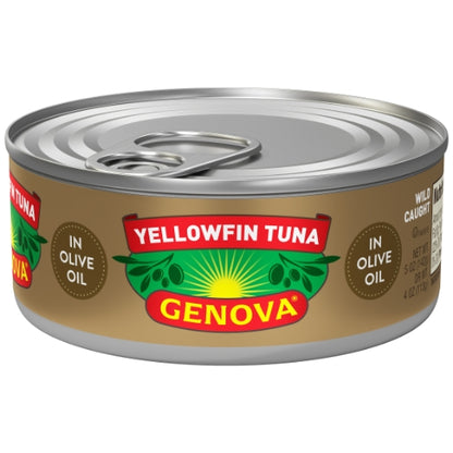 Genova Yellowfin Tuna In Olive Oil, 24 x 5 oz Case - Condiments & Sauces