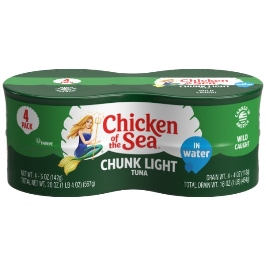 Chicken Of The Sea Chunk Light Tuna In Water, 6 x 20 oz Case - Meat, Poultry & Seafood