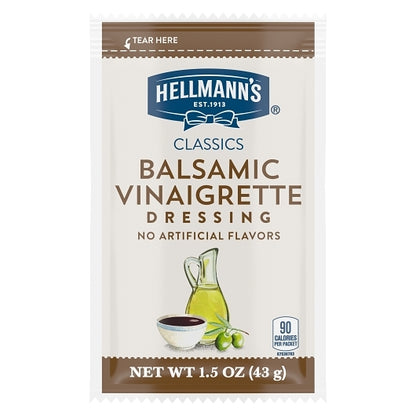 Hellmann's Classics Balsamic Portion Control Dressing Single Serve, 102 x 1.5 oz Case - Condiments & Sauces