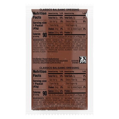 Hellmann's Classics Balsamic Portion Control Dressing Single Serve, 102 x 1.5 oz Case - DOT product image 5