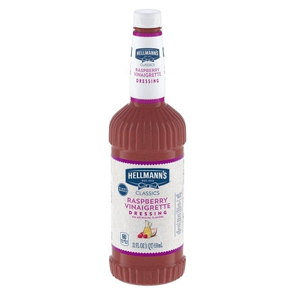 Hellmann's Raspberry Vinaigrette Dressing Bottle, 6 x 32 oz Case - Condiments & Sauces