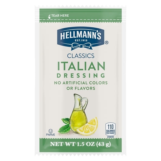 Hellmanns Zesty Italian Classics Italian Salad Dressing Single Serve, 102 x 1.5 oz Case - Condiments & Sauces
