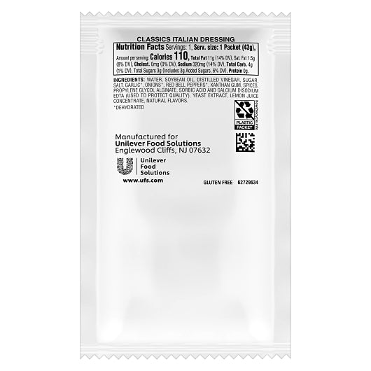 Hellmanns Zesty Italian Classics Italian Salad Dressing Single Serve, 102 x 1.5 oz Case - DOT product image 4