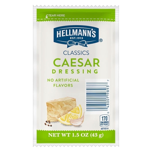Hellmanns Creamy Caesar Classics Caesar Salad Dressing Single Serve, 102 x 1.5 oz Case - DOT product image 2