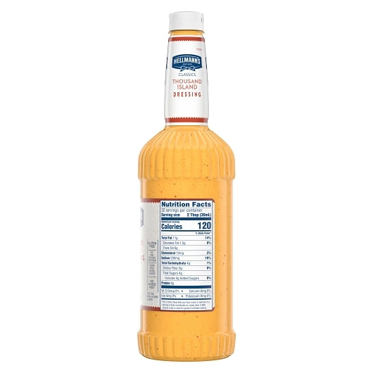 Hellmanns Thousand Island Classics Thousand Island Salad Bar Dressing Bottle, 6 x 32 oz Case - DOT product image 7