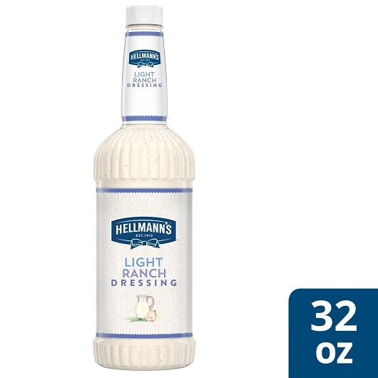 Hellmanns Blue Ribbon Classics Light Ranch Salad Bar Dressing Bottle, 6 x 32 oz Case - DOT product image 5