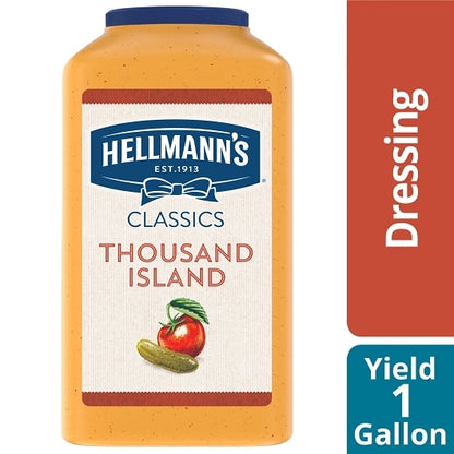 Hellmanns Creamy Thousand Island Dressing Bulk, 4 x 1 GA Case - Condiments & Sauces