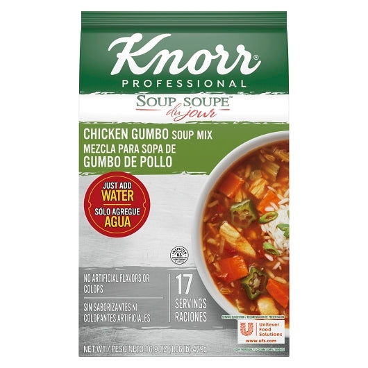 Knorr Soup du Jour Chicken Gumbo Mix, 4 x 16.9 fl oz Case - Prepared Foods