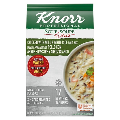 Knorr Soup Du Jour Chicken With Wild And White Rice Mix, 4 x 30.2 oz Case - DOT product image 2