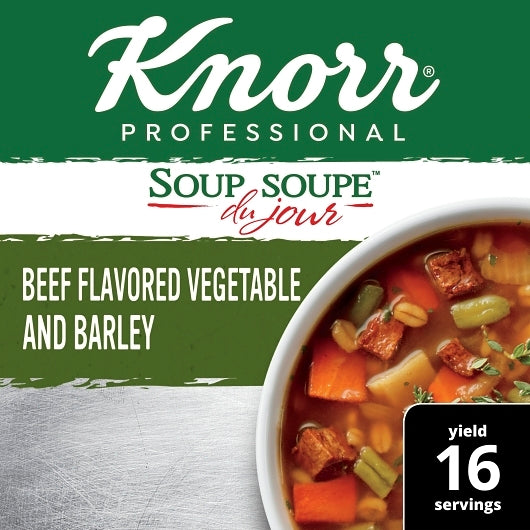 Knorr Soup Du Jour Beef Flavored Vegetable And Barley Mix, 4 x 13.9 oz Case - DOT product image 4
