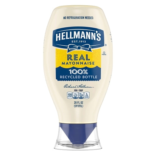Hellmanns Real Mayonnaise Squeeze Bottle Real Mayonnaise Bottle, 12 x 20 fl oz Case - DOT product image 3