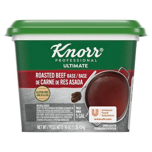 Knorr Gluten Free Beef Bouillon Base, 6 x 1 lb Case - Pantry Ingredients